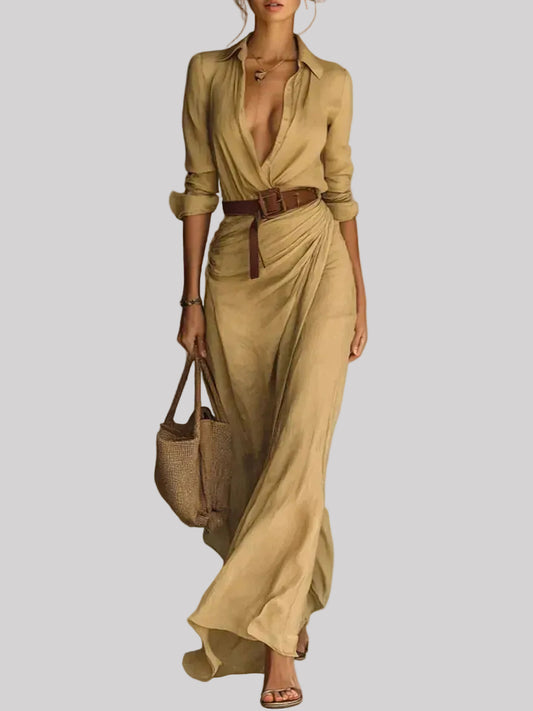 Vestido Camisero Sand Élise Belt