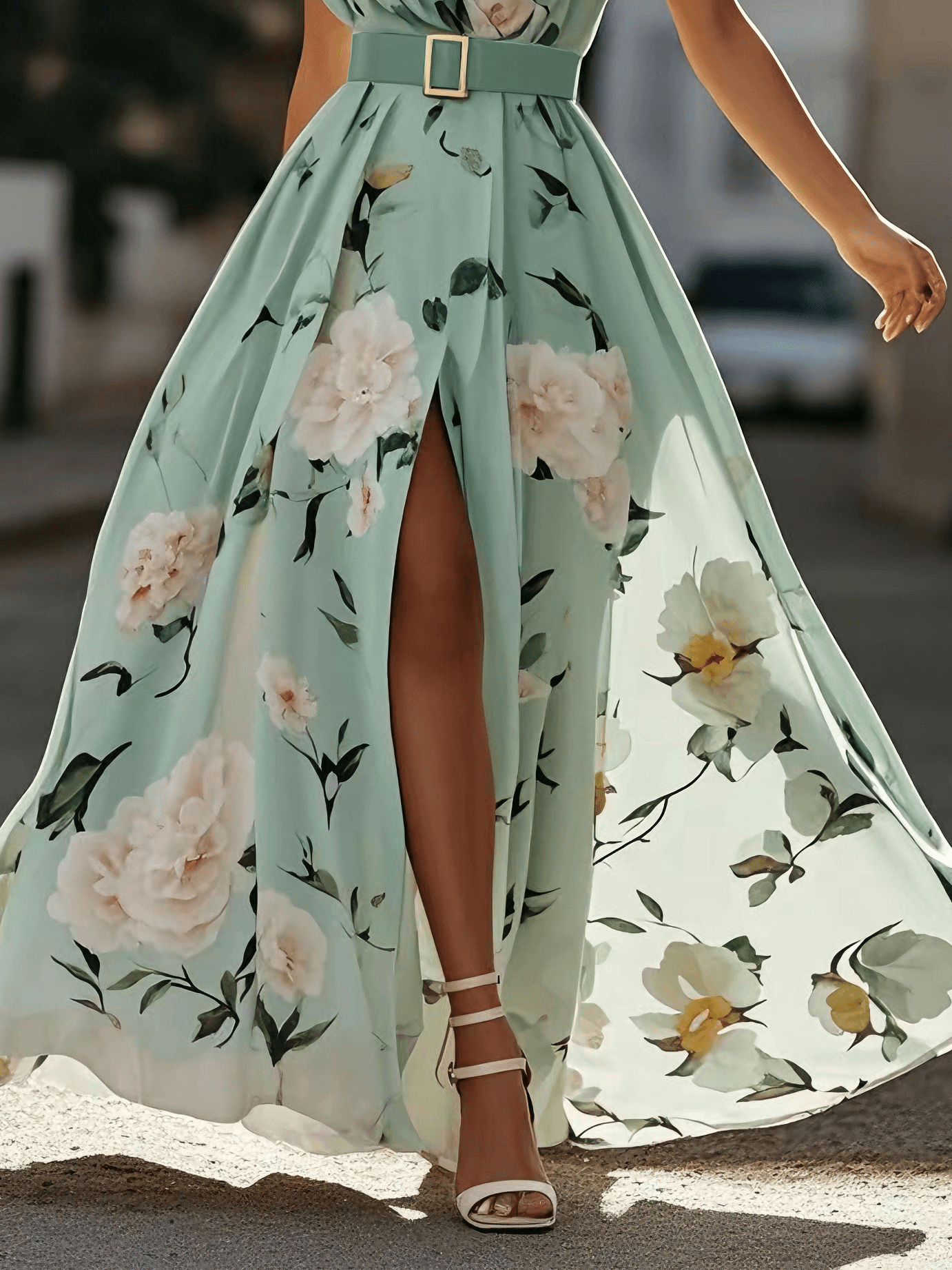 Vestido Maxi Mint Blossom Affair