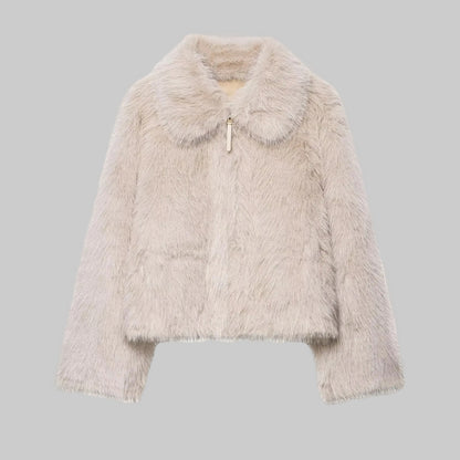 Chaqueta Pelo Doble Cara Ivory