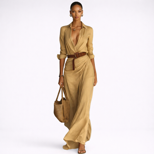 Vestido Camisero Sand Élise Belt