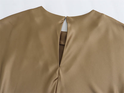 Vestido Midi Satin Aura