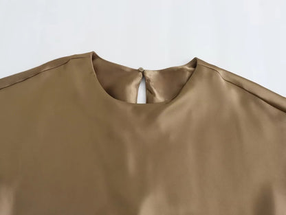 Vestido Midi Satin Aura