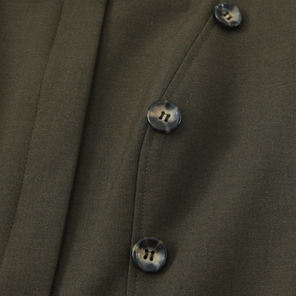 Vestido Corto Tailored Olive Élise