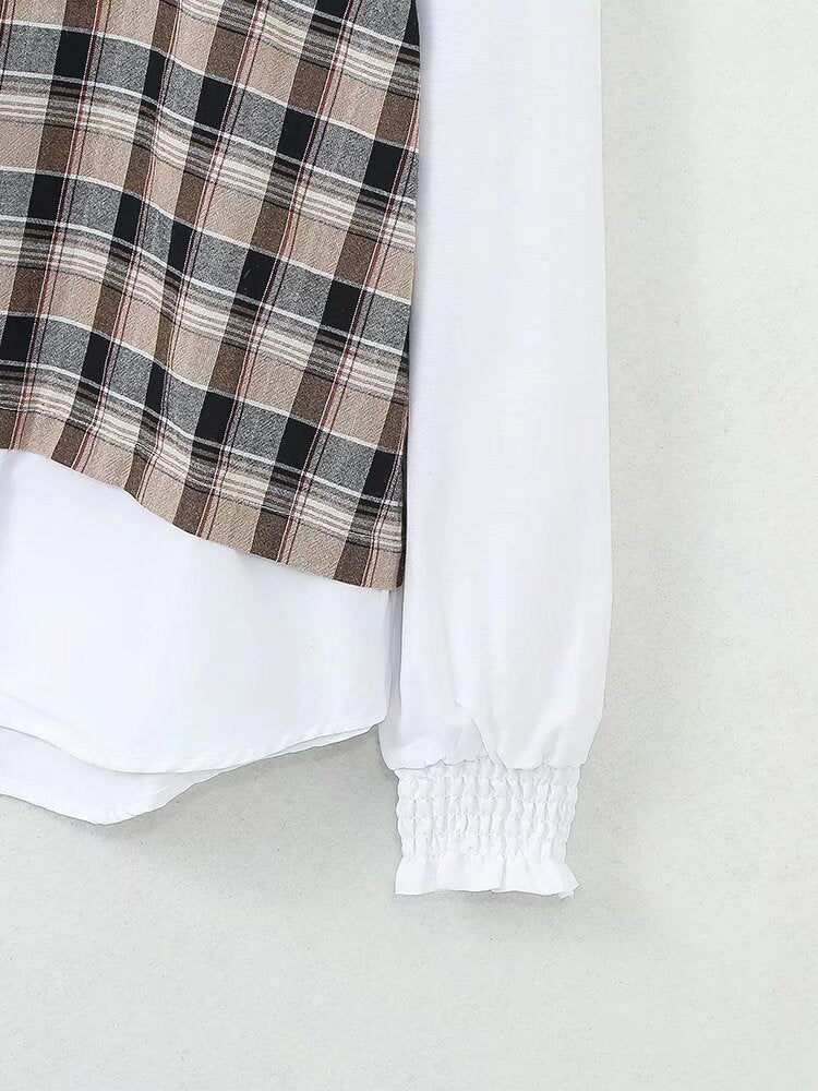 Blusa Vintage Plaid Élise