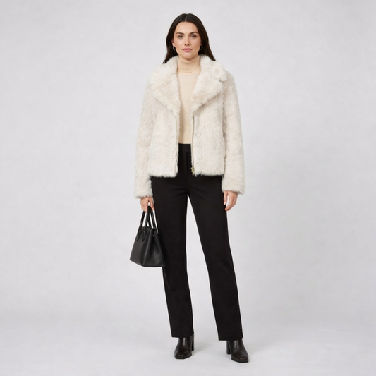 Chaqueta Pelo Doble Cara Ivory