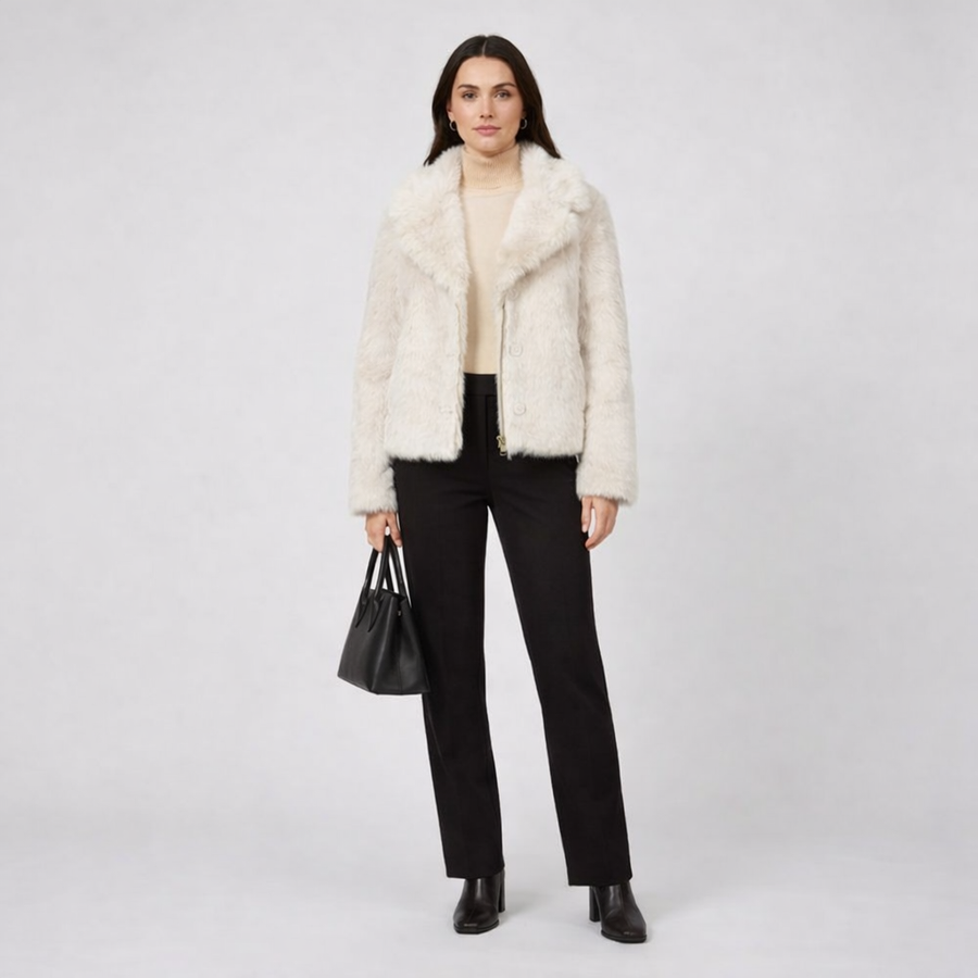 Chaqueta Pelo Doble Cara Ivory