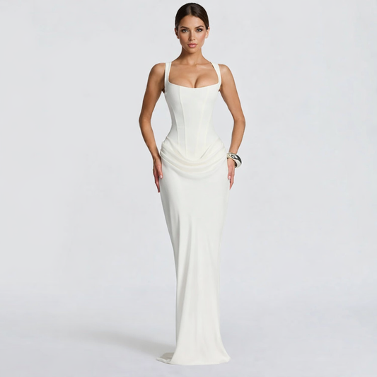 Vestido Largo Ivory Sculpt