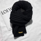 Small Label Scarf Black