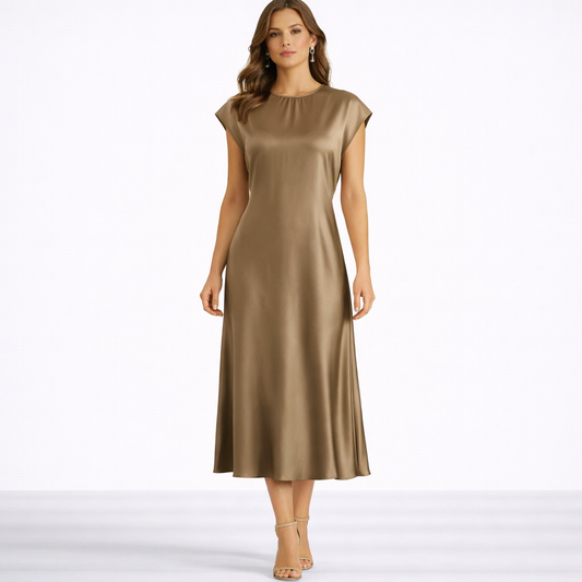 Vestido Midi Satin Aura