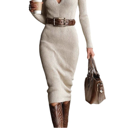 Vestido Largo Knit Élise Belt