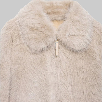 Chaqueta Pelo Doble Cara Ivory