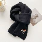 Cute Dog Scarf Black