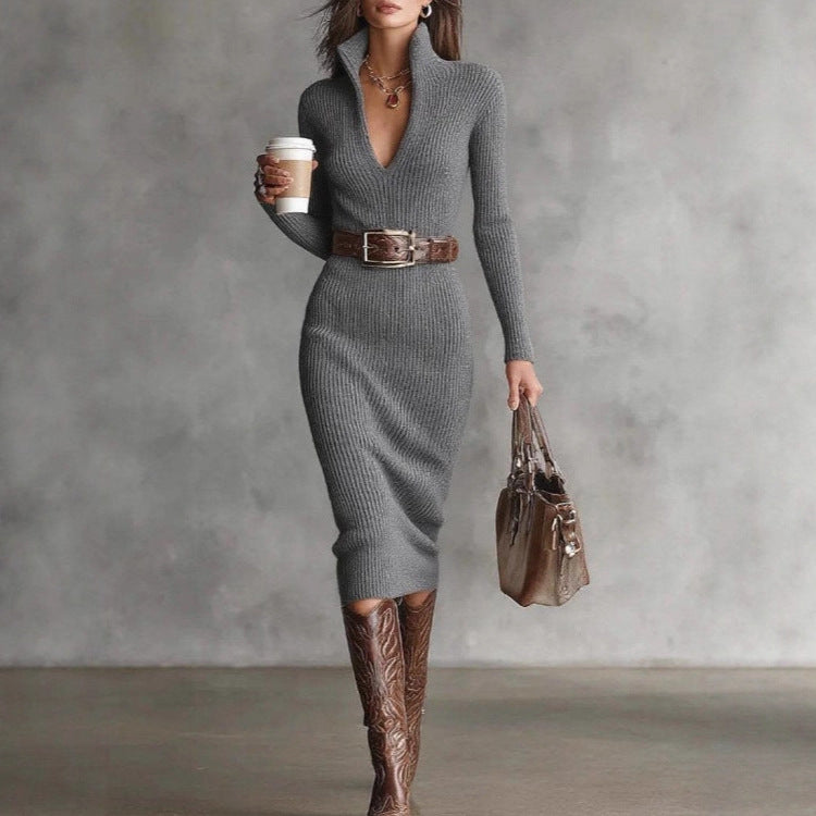 Vestido Largo Knit Élise Belt