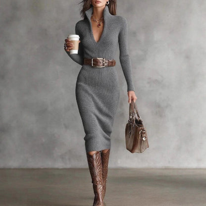 Vestido Largo Knit Élise Belt