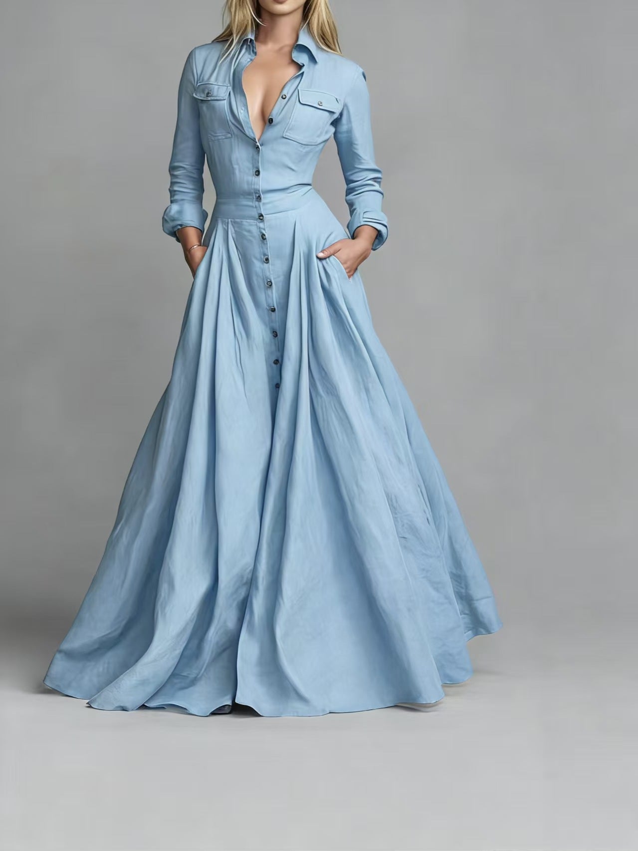 Vestido Largo Chiffon Élise Flow