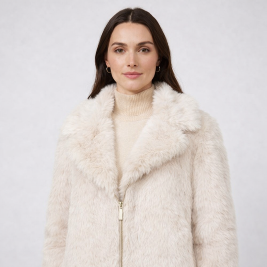 Chaqueta Pelo Doble Cara Ivory