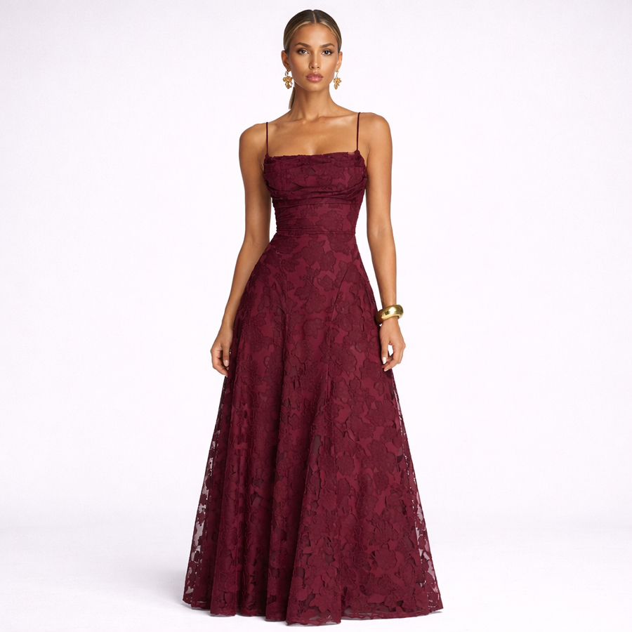 Vestido Largo Floral Amélie Nuit